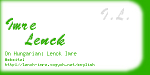 imre lenck business card